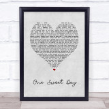 Mariah Carey One Sweet Day Grey Heart Song Lyric Print