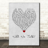 Sam Fender Will We Talk Grey Heart Song Lyric Wall Art Print