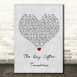 Saybia The Day After Tomorrow Grey Heart Song Lyric Wall Art Print