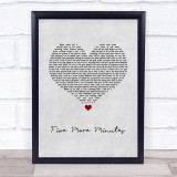 Scotty McCreery Five More Minutes Grey Heart Song Lyric Wall Art Print