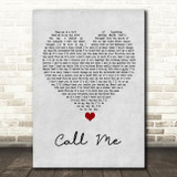 Shinedown Call Me Grey Heart Song Lyric Wall Art Print