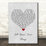 Snow Patrol Set Down Your Glass Grey Heart Song Lyric Wall Art Print