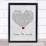 Stephen Malkmus Freeze The Saints Grey Heart Song Lyric Wall Art Print