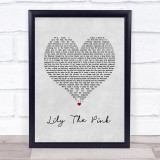 The Scaffold Lily The Pink Grey Heart Song Lyric Wall Art Print