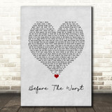 The Script Before The Worst Grey Heart Song Lyric Wall Art Print