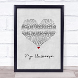 The Shires My Universe Grey Heart Song Lyric Wall Art Print