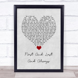 The Sisters Of Mercy First And Last And Always Grey Heart Song Lyric Wall Art Print