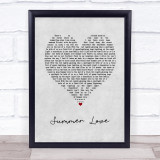 Upchurch Summer Love Grey Heart Song Lyric Wall Art Print