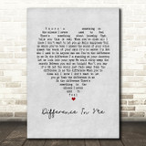 Westlife Difference In Me Grey Heart Song Lyric Wall Art Print