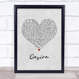 Years & Years Desire Grey Heart Song Lyric Wall Art Print