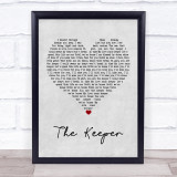 Blossoms The Keeper Grey Heart Song Lyric Wall Art Print