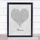 Bring Me The Horizon Throne Grey Heart Song Lyric Wall Art Print