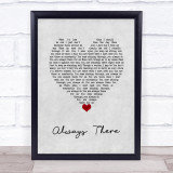 Celtic Thunder Always There Grey Heart Song Lyric Wall Art Print