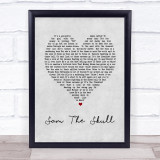 Alastair McDonald Sam The Skull Grey Heart Song Lyric Wall Art Print