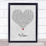 Deacon Blue Win Grey Heart Song Lyric Wall Art Print