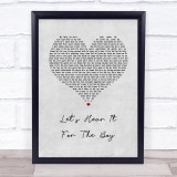 Deniece Williams Let's Hear It For The Boy Grey Heart Song Lyric Wall Art Print