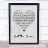 Five Finger Death Punch Battle Born Grey Heart Song Lyric Wall Art Print