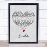 Frank Sinatra Smile Grey Heart Song Lyric Wall Art Print