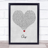 George Michael As Grey Heart Song Lyric Wall Art Print