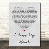 George Strait George Strait I Cross My Heart Grey Heart Song Lyric Wall Art Print