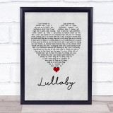Gerry Cinnamon Lullaby Grey Heart Song Lyric Wall Art Print
