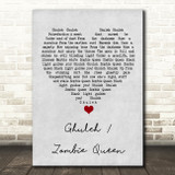 Ghost Ghuleh Zombie Queen Grey Heart Song Lyric Wall Art Print