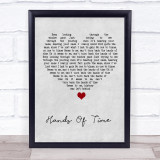 Groove Armada Hands Of Time Grey Heart Song Lyric Wall Art Print