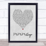 Hanson MMMBop Grey Heart Song Lyric Wall Art Print
