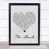 Hillsong United The Stand Grey Heart Song Lyric Wall Art Print