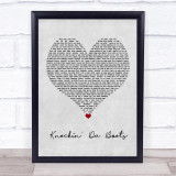 H-Town Knockin' Da Boots Grey Heart Song Lyric Wall Art Print