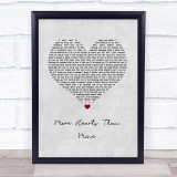 Ingrid Andress More Hearts Than Mine Grey Heart Song Lyric Wall Art Print