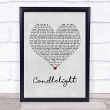 Jack Savoretti Candlelight Grey Heart Song Lyric Wall Art Print