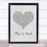 Jax Jones & Ella Henderson This Is Real Grey Heart Song Lyric Wall Art Print