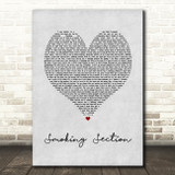 Jelly Roll Smoking Section Grey Heart Song Lyric Wall Art Print