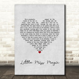Jimmy Buffett Little Miss Magic Grey Heart Song Lyric Wall Art Print