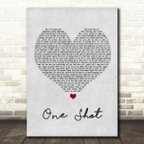 JLS One Shot Grey Heart Song Lyric Wall Art Print