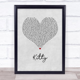 Joe Weller Kitty Grey Heart Song Lyric Wall Art Print