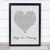5ive Keep On Moving Grey Heart Song Lyric Wall Art Print