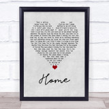 Lady Antebellum Home Grey Heart Song Lyric Wall Art Print