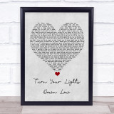 Lauryn Hill Bob Marley Turn Your Lights Down Low Grey Heart Song Lyric Wall Art Print