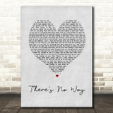 Lauv There's No Way Grey Heart Song Lyric Wall Art Print