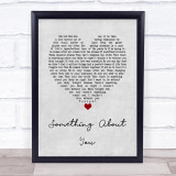 Level 42 Something About You Grey Heart Song Lyric Wall Art Print