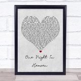 M People One Night in Heaven Grey Heart Song Lyric Wall Art Print