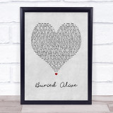 Avenged Sevenfold Buried Alive Grey Heart Song Lyric Wall Art Print