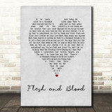 Mary Black Flesh and Blood Grey Heart Song Lyric Wall Art Print