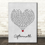 Muse Aftermath Grey Heart Song Lyric Wall Art Print