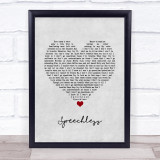 Naomi Scott Speechless Grey Heart Song Lyric Wall Art Print