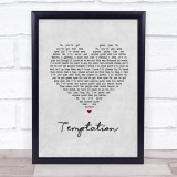 New Order Temptation Grey Heart Song Lyric Wall Art Print