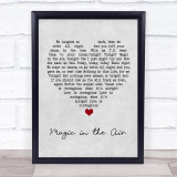 Badly Drawn Boy Magic in the Air Grey Heart Song Lyric Wall Art Print