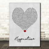 Notorious B.I.G. Hypnotize Grey Heart Song Lyric Wall Art Print